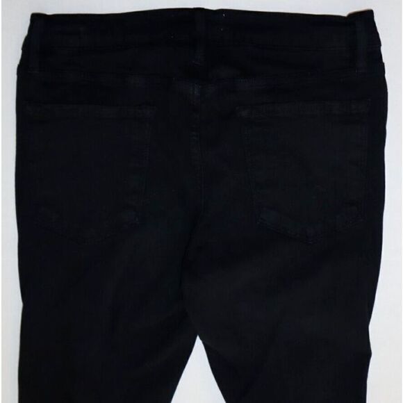 Frame Women Sz 29 Black Film Noir Le Skinny de Jeanne Distressed Denim Jeans $20 - Picture 5 of 8